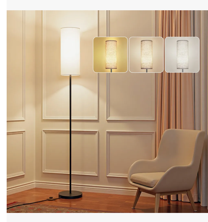 Foto 2 | Lámpara De Piso Moderna Led Incluye Foco Y 3 Temperatura De Color Lamparas Minimalista