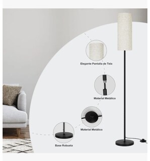Foto 4 | Lámpara De Piso Moderna Led Incluye Foco Y 3 Temperatura De Color Lamparas Minimalista