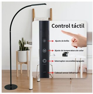Foto 5 | Lámpara Regulable Led De Piso Táctil Con Control Remoto