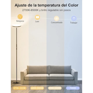 Foto 4 | Lamparas De Pies Modernas Rgb Led Alexa Google Home Eo Safe Imports Esi-20534 Multicolor