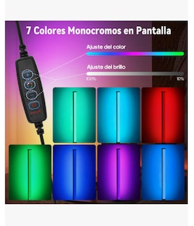 Foto 3 | Lámpara De Piso Rgb Rainbow Luz Minimalistas Decoración Led Control Remoto Para Cuarto Control Por Control Par