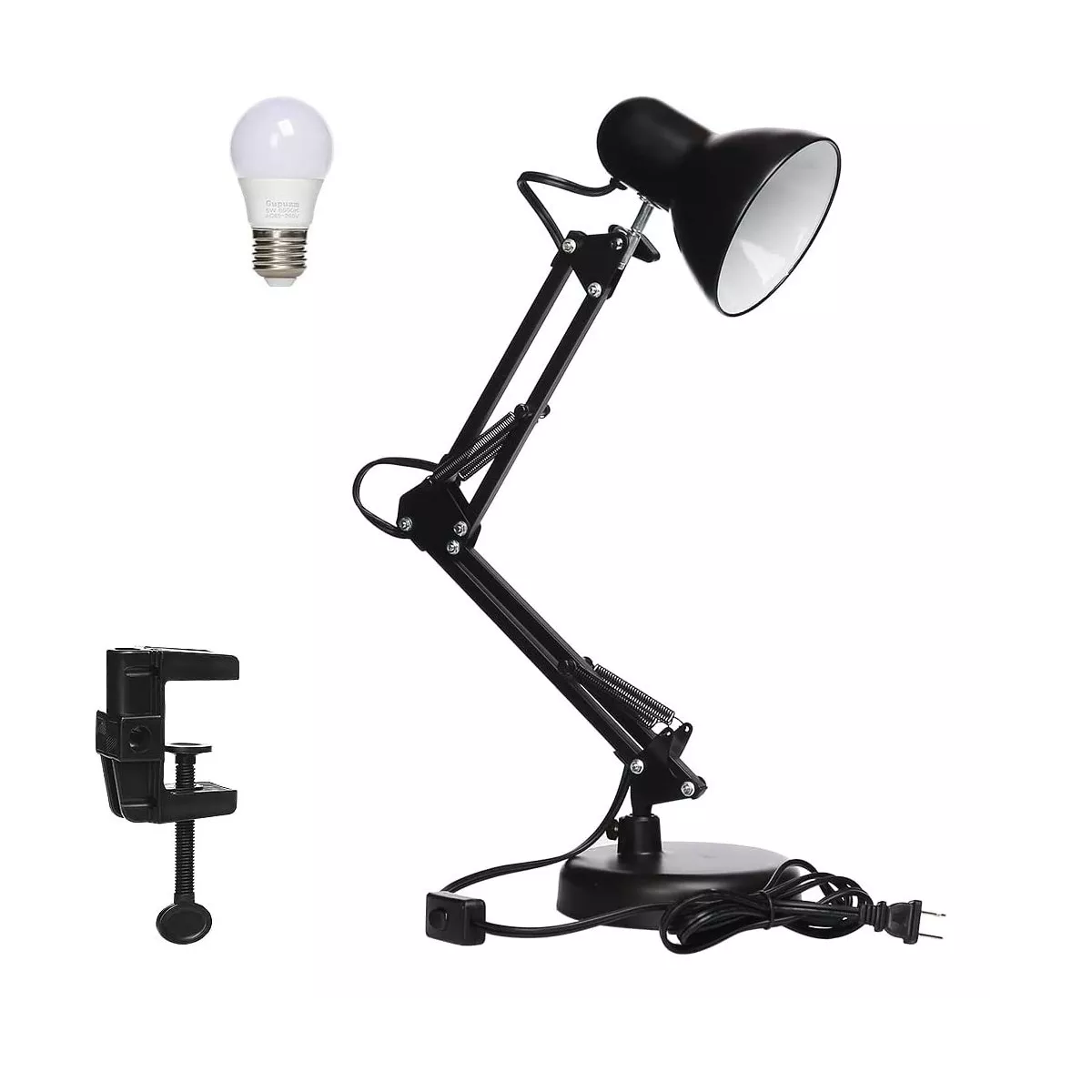 Foto 2 | Lámpara de Escritorio Eo Safe Imports ESI-11400 Negra Metal 360 Grados Ergonómica