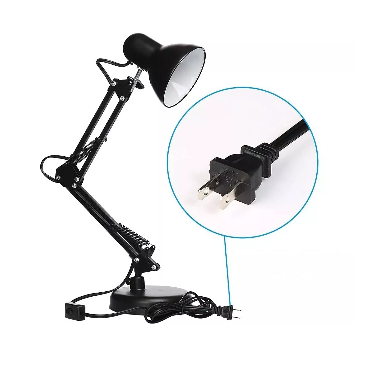 Foto 5 pulgar | Lámpara de Escritorio Eo Safe Imports ESI-11400 Negra Metal 360 Grados Ergonómica