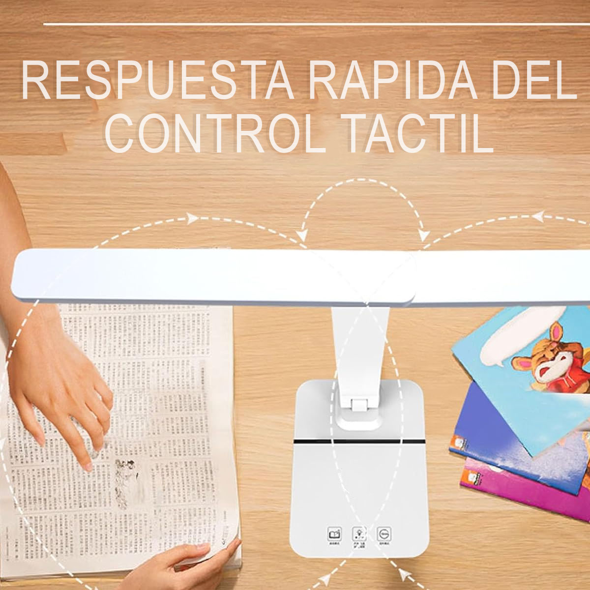 Foto 5 pulgar | Lámpara de Escritorio LED con Control Táctil y Puerto USB