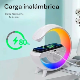 Foto 3 | Lampara Led Inteligente Dahua Lamp con Bocina Bluetooth Cargador Inalámbrico y Reloj Despertador Blanca