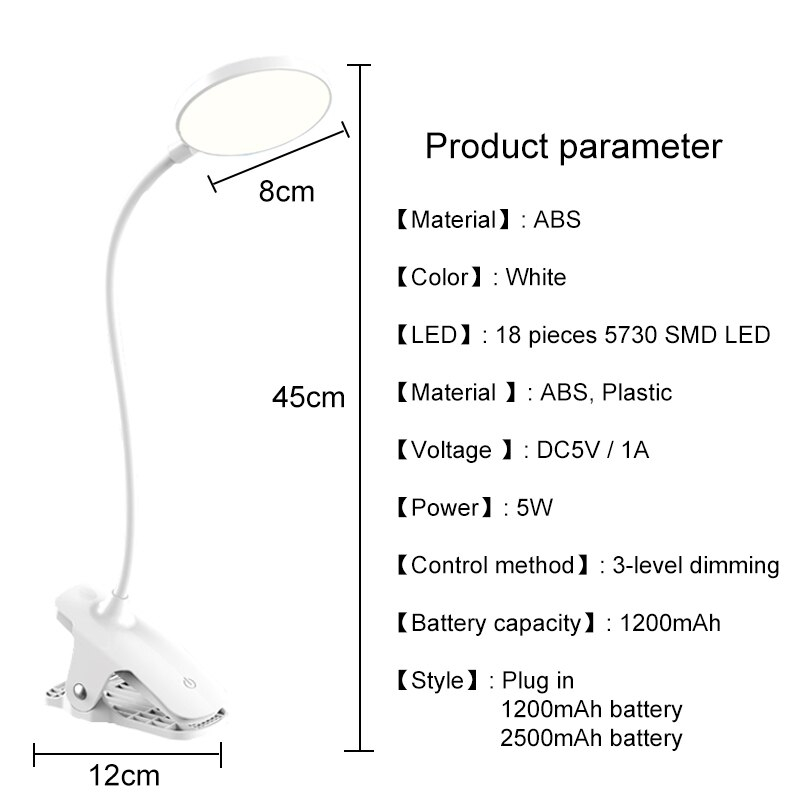 Foto 3 pulgar | Lámpara Led Led Usb Con Clip Eleven Master 18, Blanca, 5 W, 5 V - Venta Internacional.