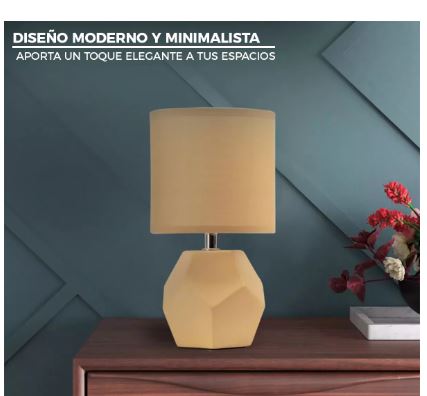 Foto 2 | Set De 2 Lamparas De Mesa Estilo Minimalista Estructura Beige