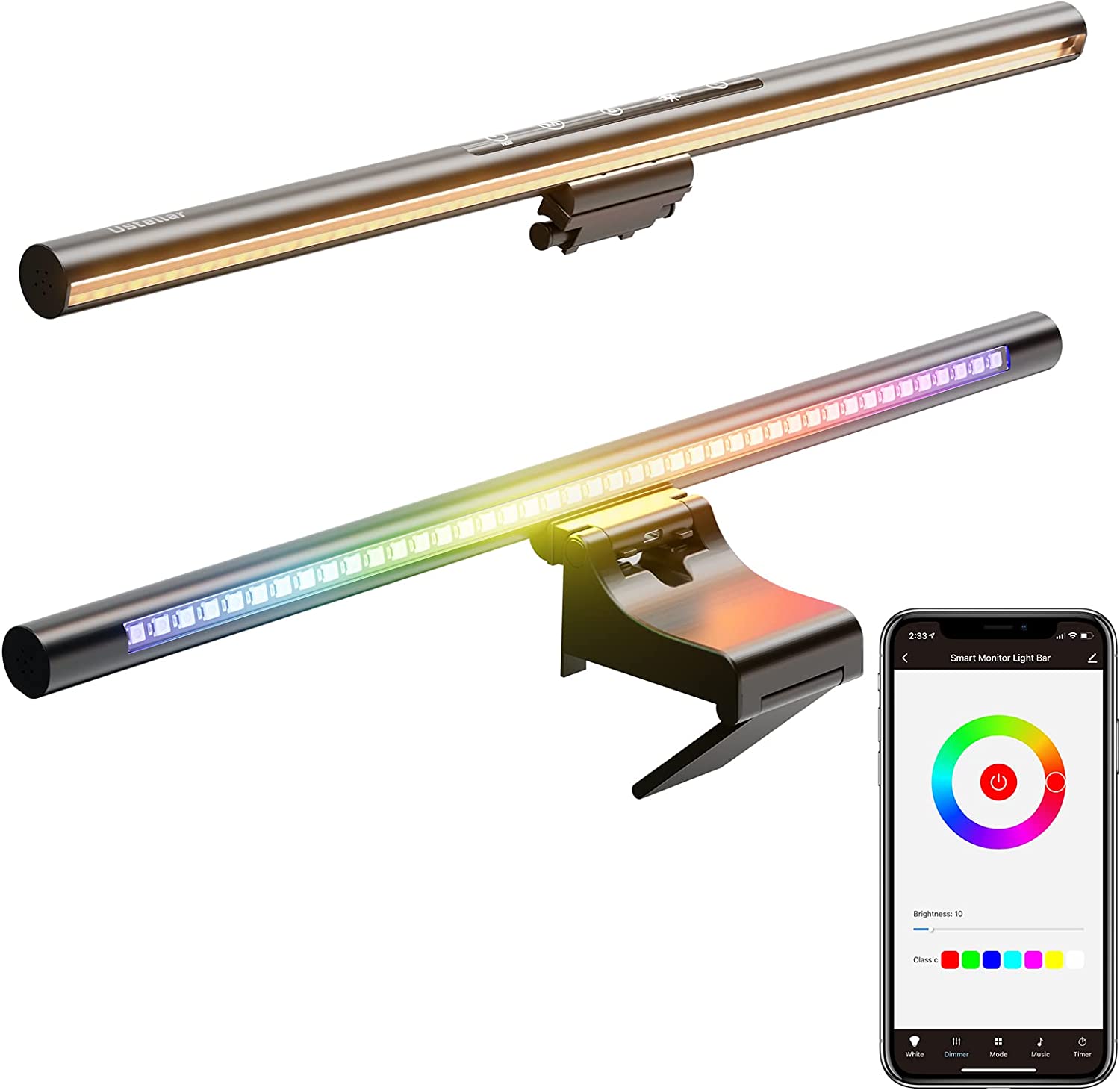 Lámpara De Monitor Ustellar Rgb Led L Que Protege Los Ojos Con Atenuación - Venta Internacional.