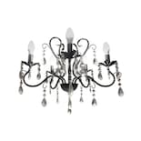 Lámpara Colgante Lágrima, Candelabro Negro, 5 Brazos - Venta Internacional.