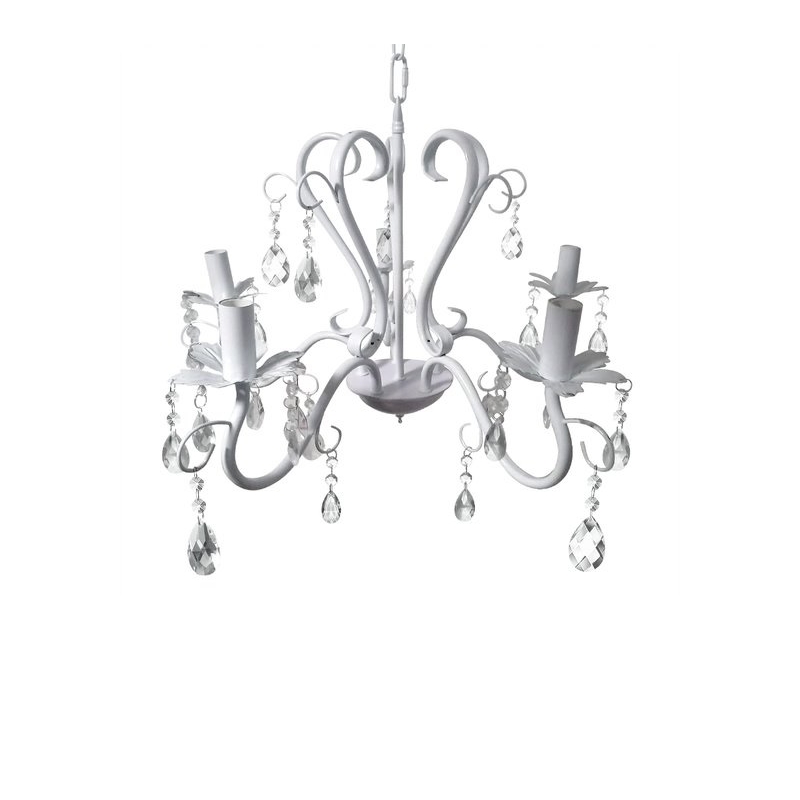 Foto 2 pulgar | Lámpara Colgante Lágrima, Candelabro Blanco, 5 Brazos - Venta Internacional.
