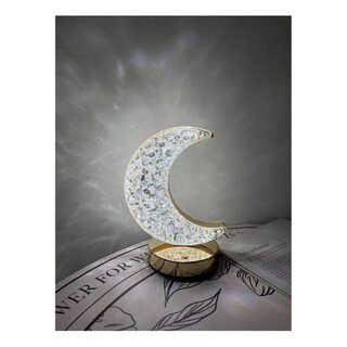 Foto 3 | Lámpara Led Decorativa Crystal Moon Touch Usb 3 Colores - Venta Internacional.
