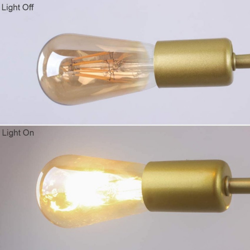 Foto 6 | Lámpara De Techo Vintage Golden, 6 Bombillas E27 No Incluidas - Venta Internacional.
