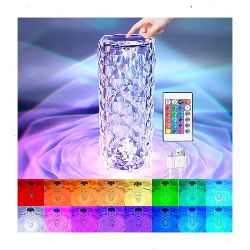 Foto 2 pulgar | Lámpara De Mesa Led Crystal Para Relajación - Venta Internacional.