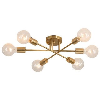 Foto 1 | Lámpara De Techo Vintage 6e27 Gold Iron Para Luz Led - Venta Internacional.