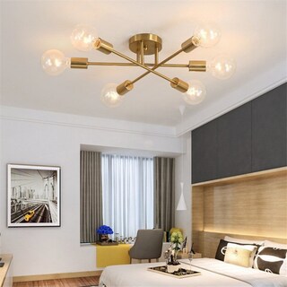 Foto 2 | Lámpara De Techo Vintage 6e27 Gold Iron Para Luz Led - Venta Internacional.