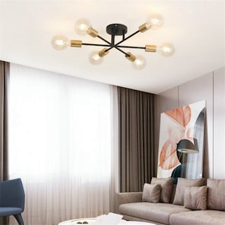 Foto 3 | Lámpara De Techo Vintage 6e27 Gold Iron Para Luz Led - Venta Internacional.