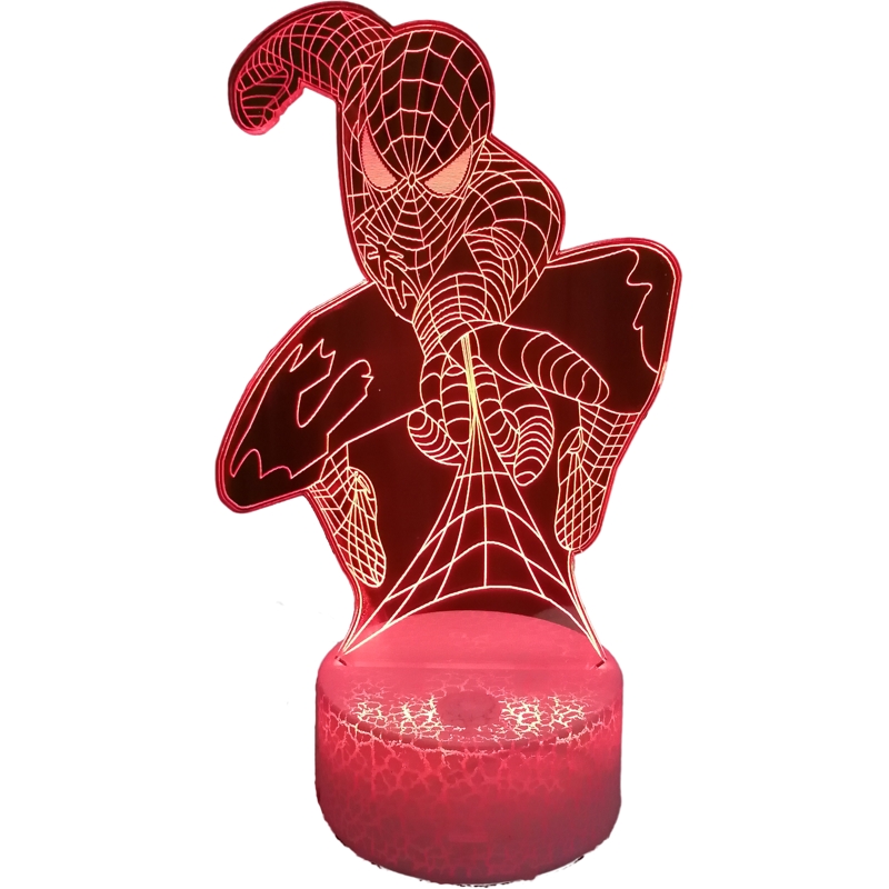 Foto 2 pulgar | Lámpara 3d Spiderman Avenger Led Con Sensor Táctil De 7 Colores - Venta Internacional.