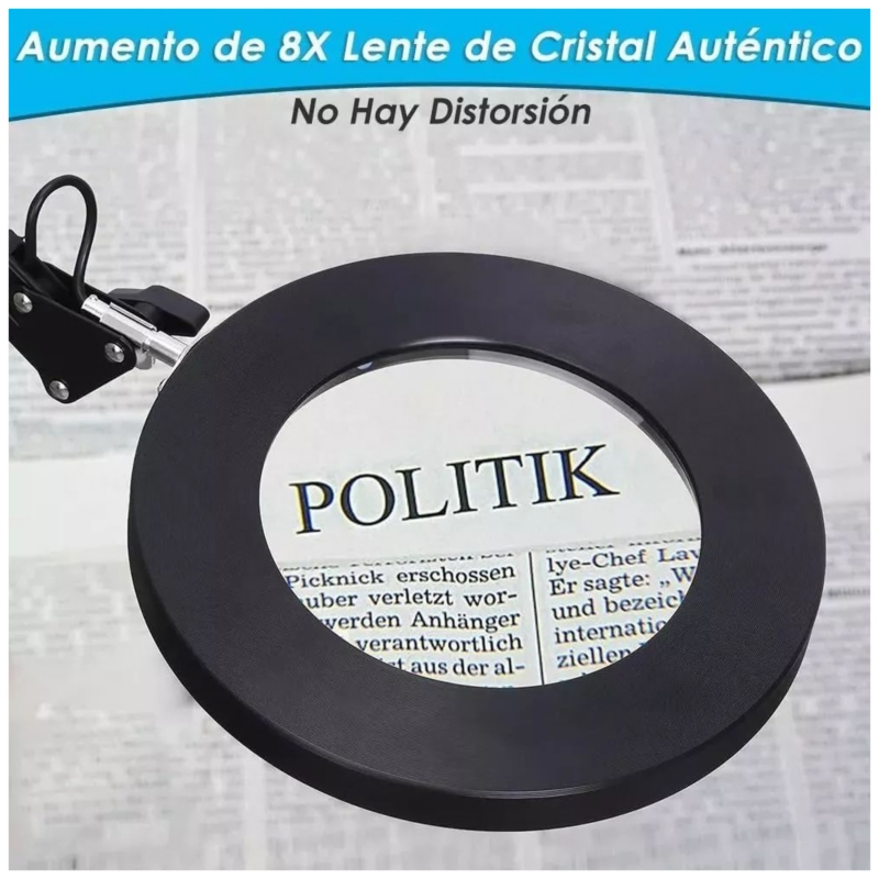Foto 5 pulgar | Lámpara De Escritorio Con Lupa Led Y Pinza - Venta Internacional.