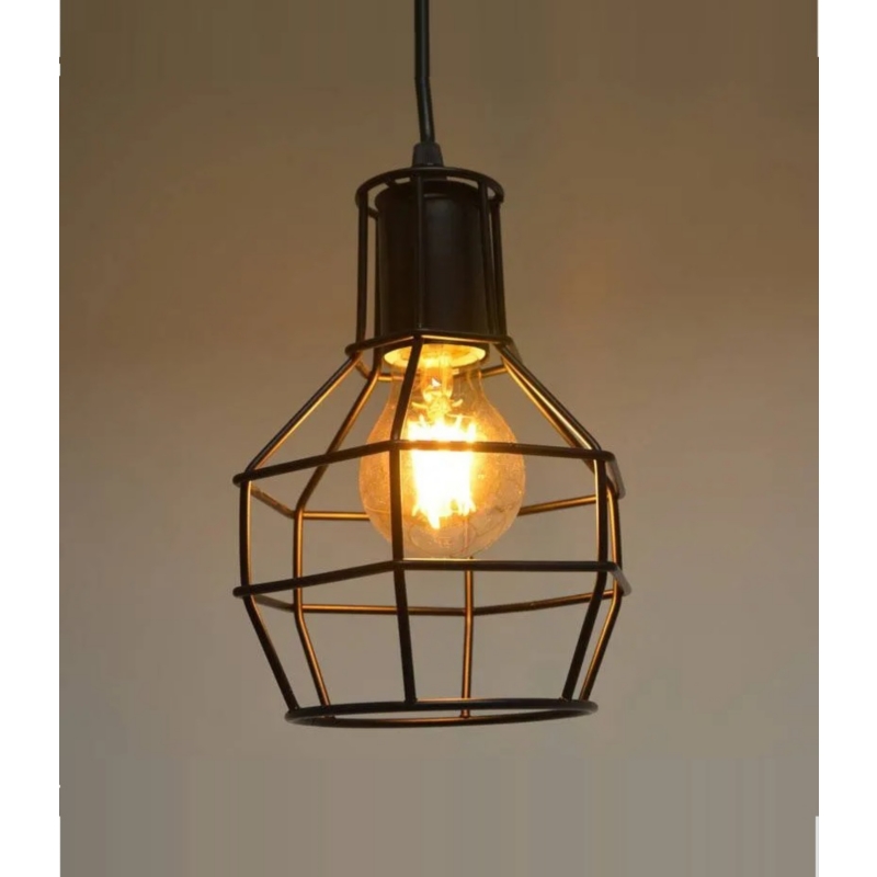 Foto 2 | Lámpara Industrial Vintage Cage Azor Black Matte - Venta Internacional.