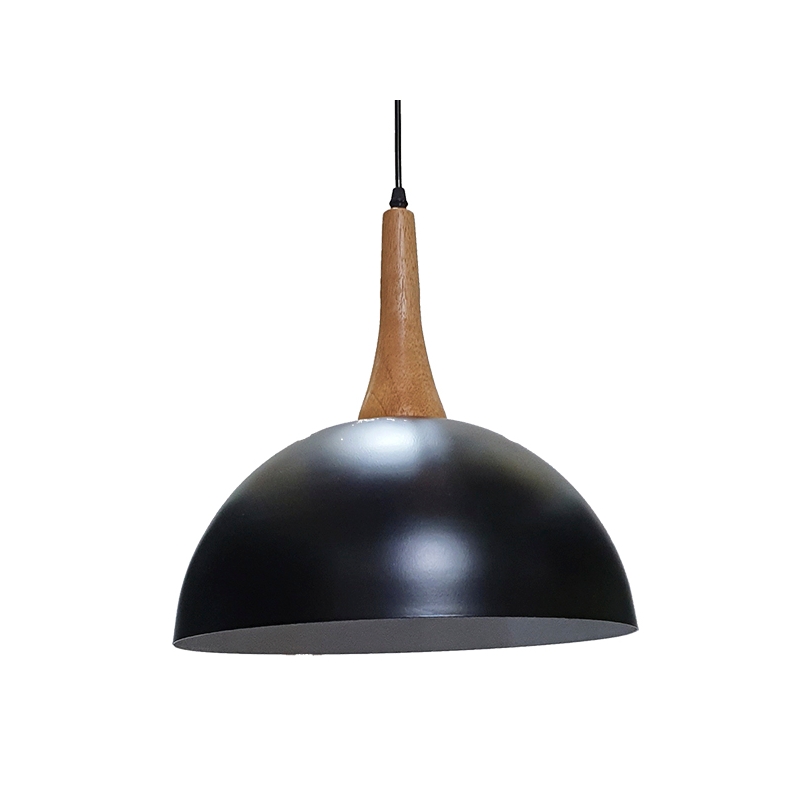 Foto 2 pulgar | Lámpara Colgante Portici De Metal Y Madera Negro/blanco 38 Cm - Venta Internacional.