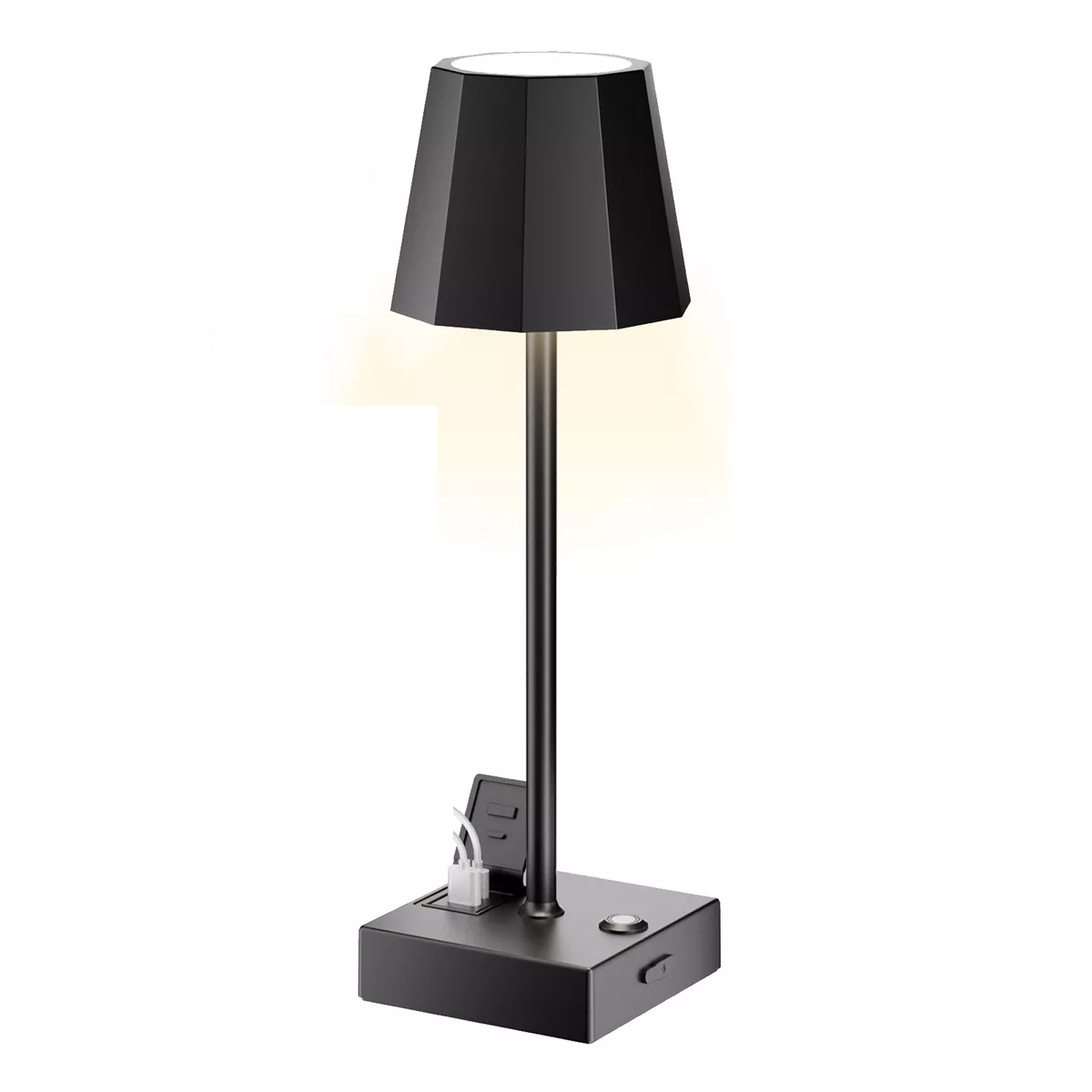 Luz Led Ajustable, Lámpara De Escritorio Con 2 Usb Eo Safe Imports Esi-13122 Negro