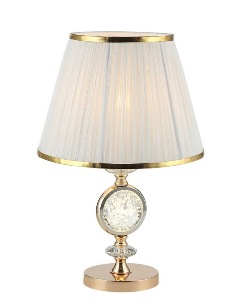 Lámpara de Mesa LED Moderna Dorada para Iluminación de Mesilla de Noche