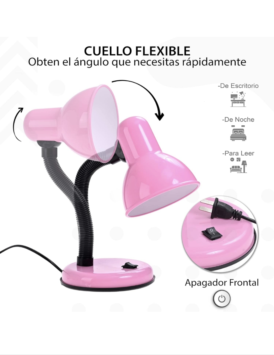 Foto 3 pulgar | Lámpara De Mesa Chil Rosa