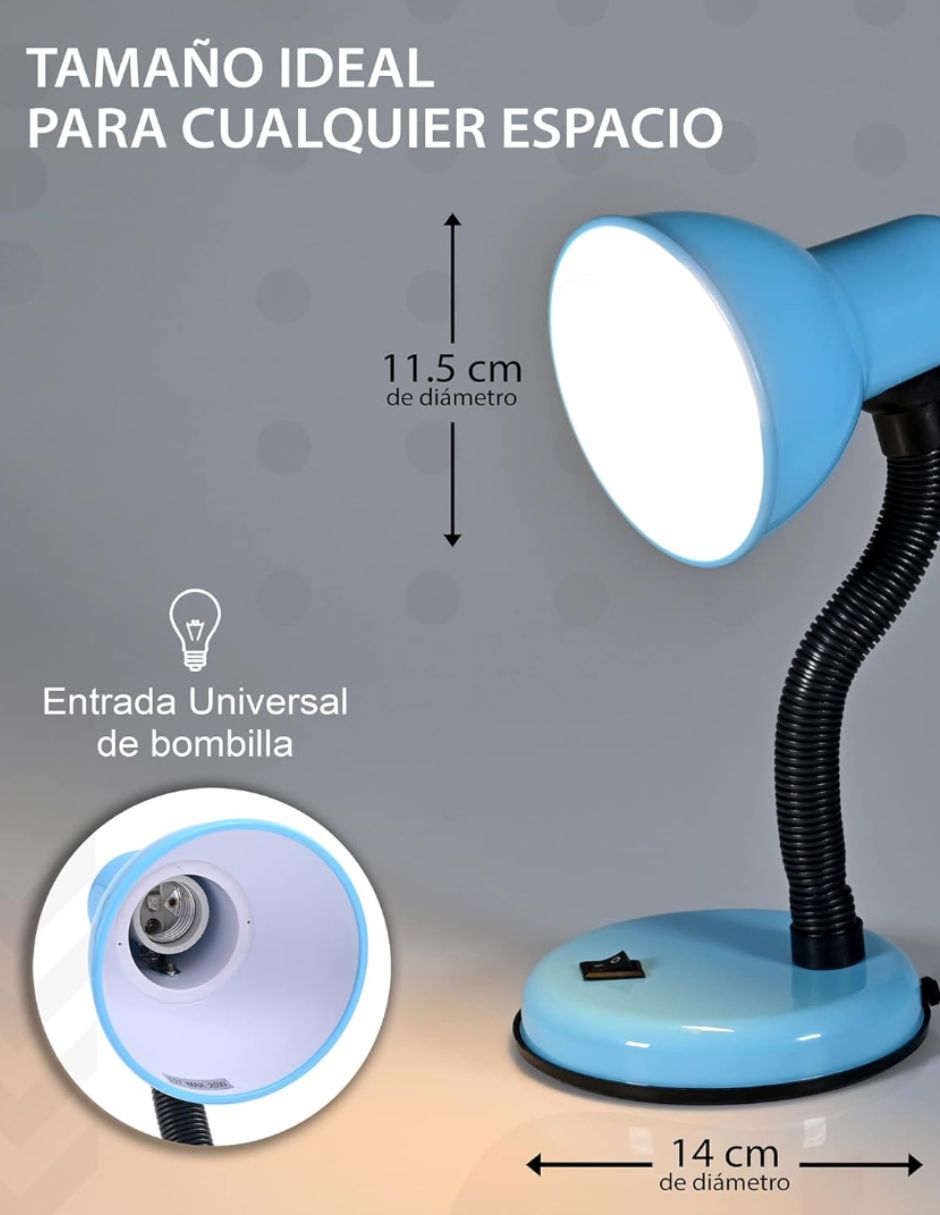 Foto 4 pulgar | Lámpara de Mesa Iluminación Luz Vic Chil Azul