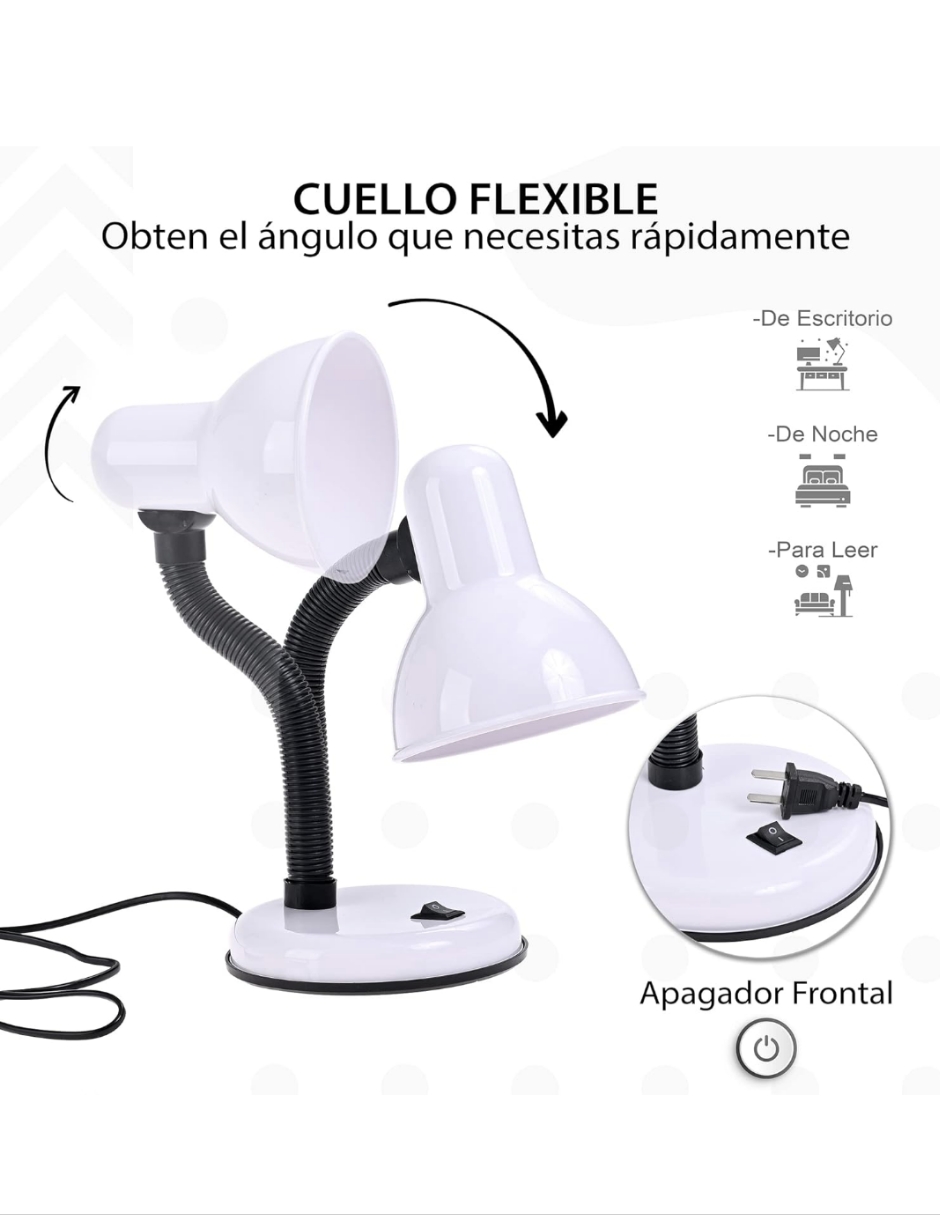 Foto 3 pulgar | Lámpara de Mesa Iluminación Luz Vic Chil Blanca