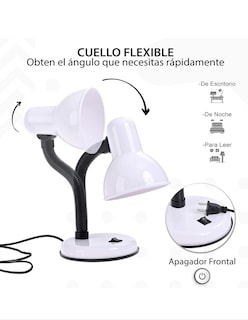 Foto 2 | Lámpara de Mesa Iluminación Luz Vic Chil Blanca