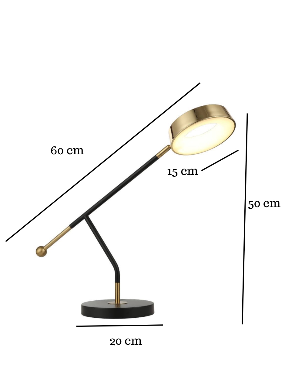 Foto 4 pulgar | Lámpara de Mesa LED Moderna Negra