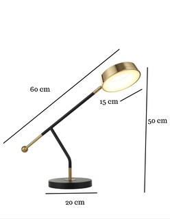 Foto 3 | Lámpara de Mesa LED Moderna Negra