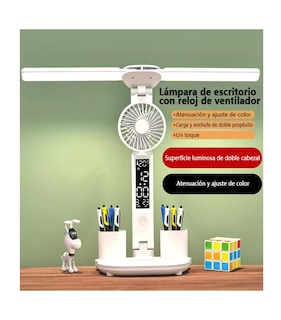 Foto 2 | Lámpara de Escritorio Lab.G Blanca con Ventilador e Indicador de Temperatura