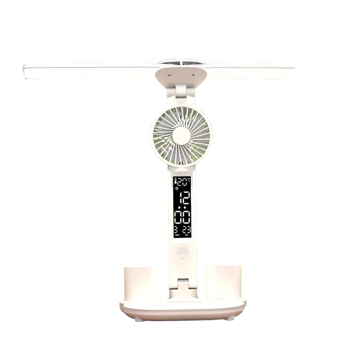 Foto 2 pulgar | Lámpara de Escritorio / Ventilador / Termómetro Belug Blanco