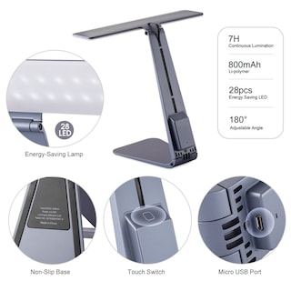 Foto 3 | Lámpara de Mesa Chiclits Technology Ls-8908 Ultrafina Plegable - Venta Internacional