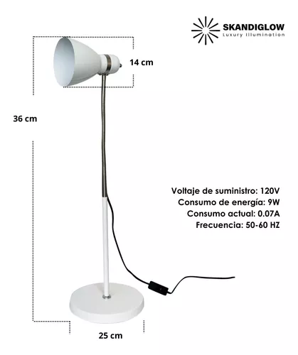 Foto 3 pulgar | Lámpara de Escritorio Ajustable para Oficina o Casa en Blanco