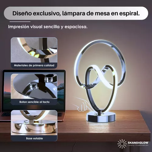 Foto 4 pulgar | Lámpara Moderna Led Espiral para Oficina o Escritorio