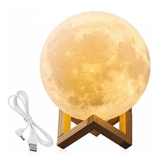 Foto 2 | Paquete de 2 Velas 3d En Forma de Luna con Alimentación Usb de 5 V - Venta Internacional