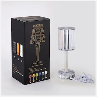 Foto 2 | Lámpara de Escritorio RGB Recargable de Cristal con Control Remoto de 16 Colores - Venta Internacional
