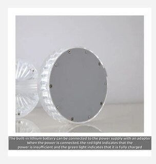 Foto 7 | Lámpara de Escritorio RGB Recargable de Cristal con Control Remoto de 16 Colores - Venta Internacional