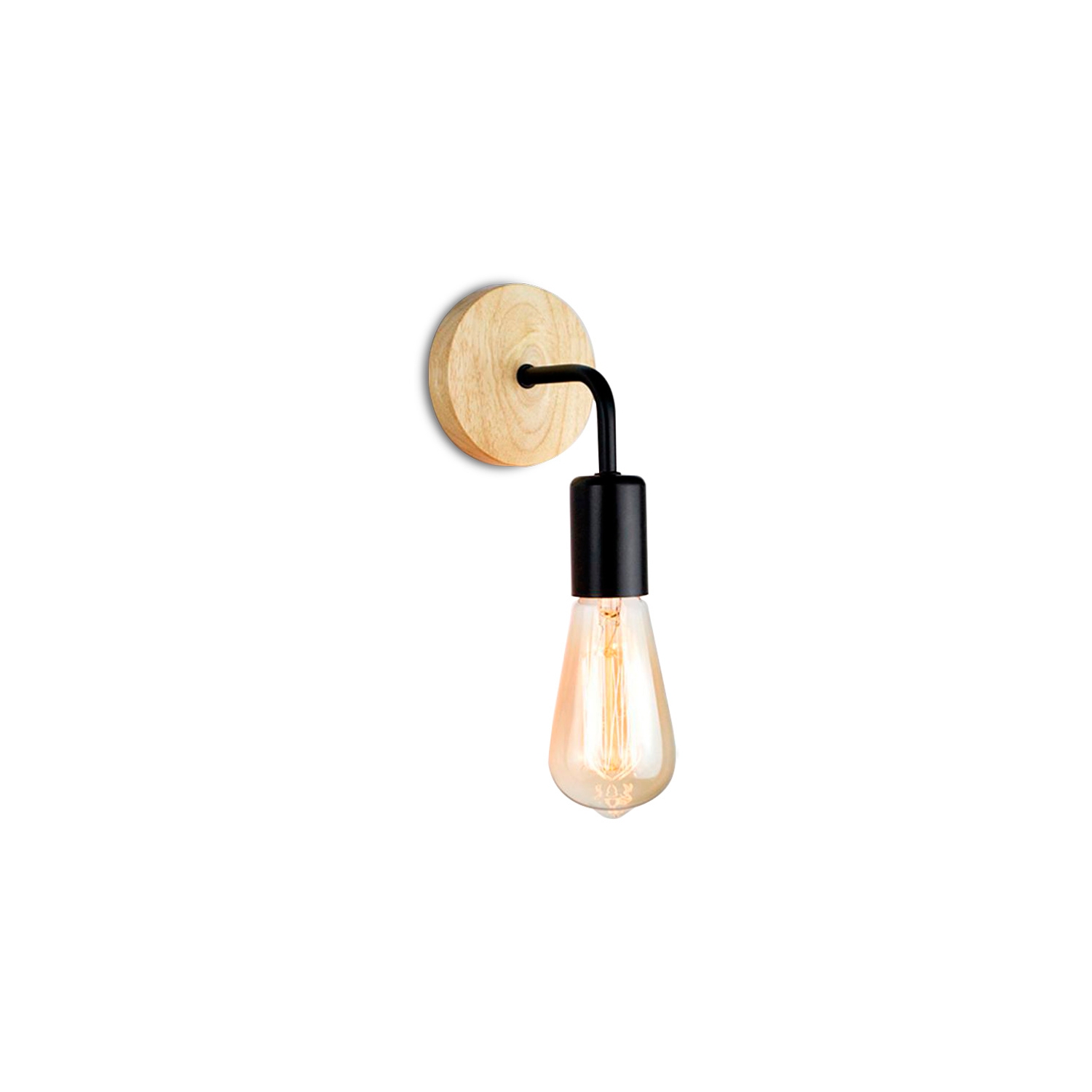 Foto 2 pulgar | Lámpara de Pared Decorativa con Base de Madera y Enchufe E27 - Venta Internacional