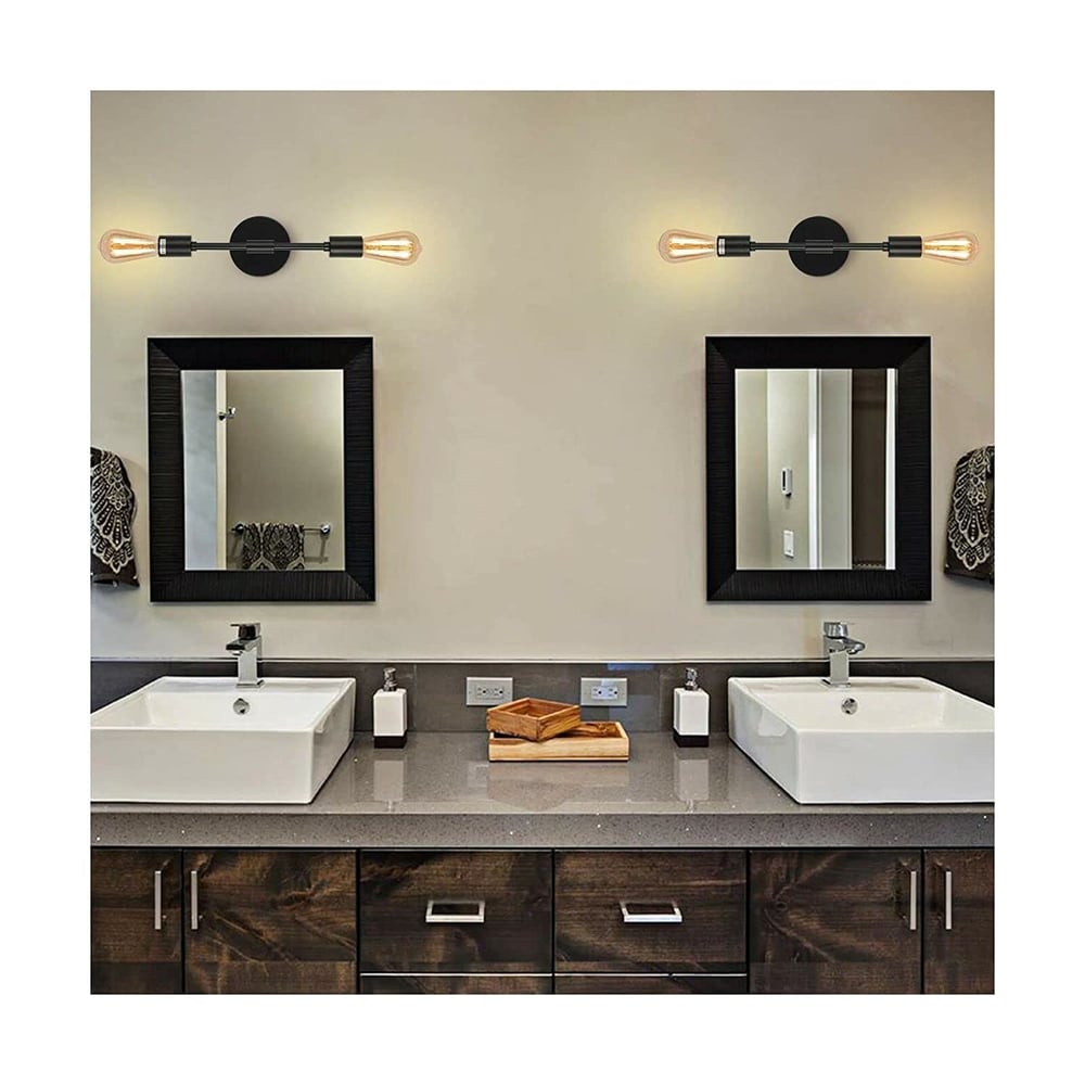 Foto 4 pulgar | Lámpara de Techo Led Vintage para Salón Pasillo 60 W color Negro - Venta Internacional