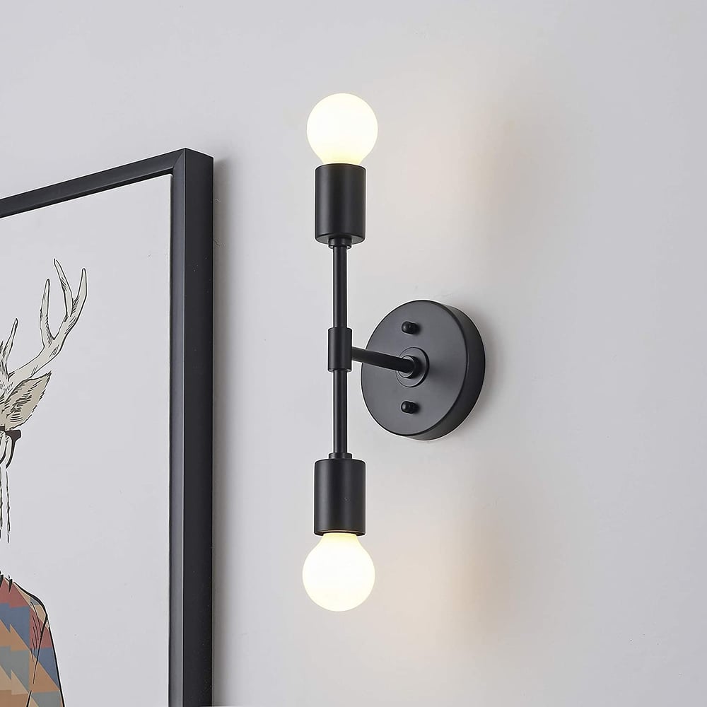 Foto 7 pulgar | Lámpara de Techo Led Vintage para Salón Pasillo 60 W color Negro - Venta Internacional