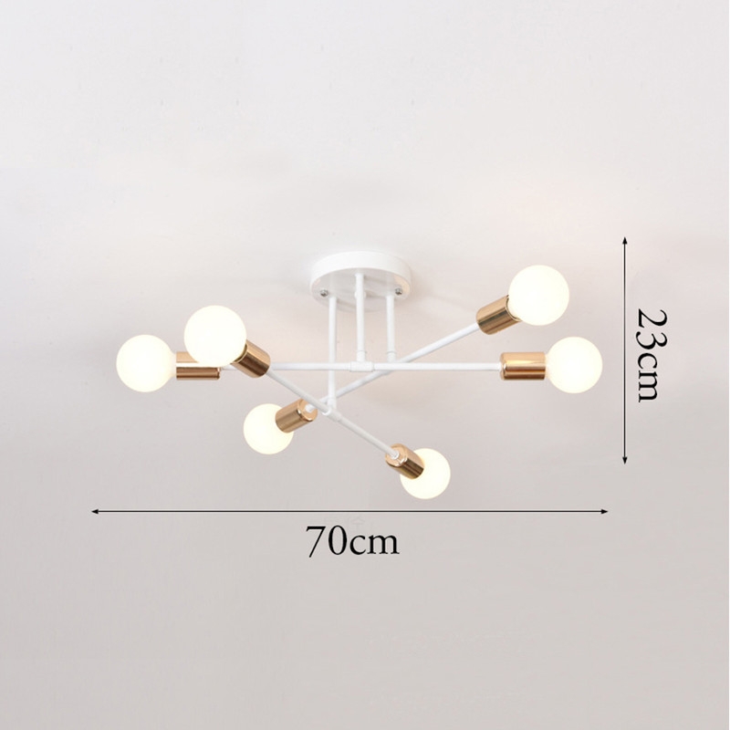 Foto 4 pulgar | Lámpara de Techo Moderna Montaje Semiempotrado Led Blanco - Venta Internacional