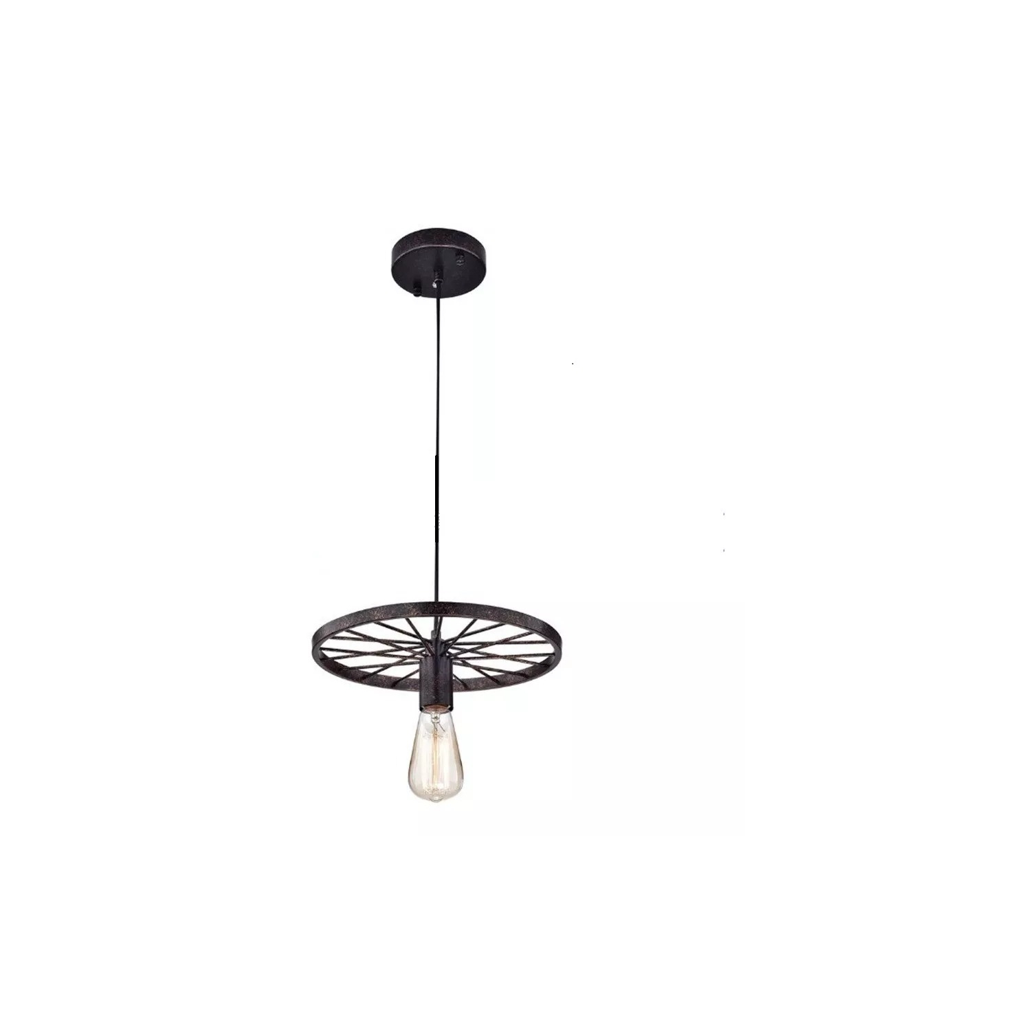 Foto 1 | Lámpara Colgante Rueda de Hierro 30 cm Estilo Vintage y Elegante - Venta Internacional