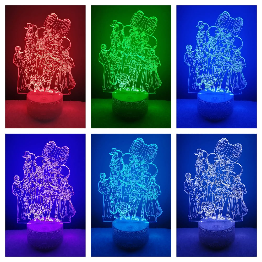 Foto 3 pulgar | Lámpara 3d Muguiwaras Zoro Luffy Nami Shopper Led De 7 Colores - Venta Internacional.