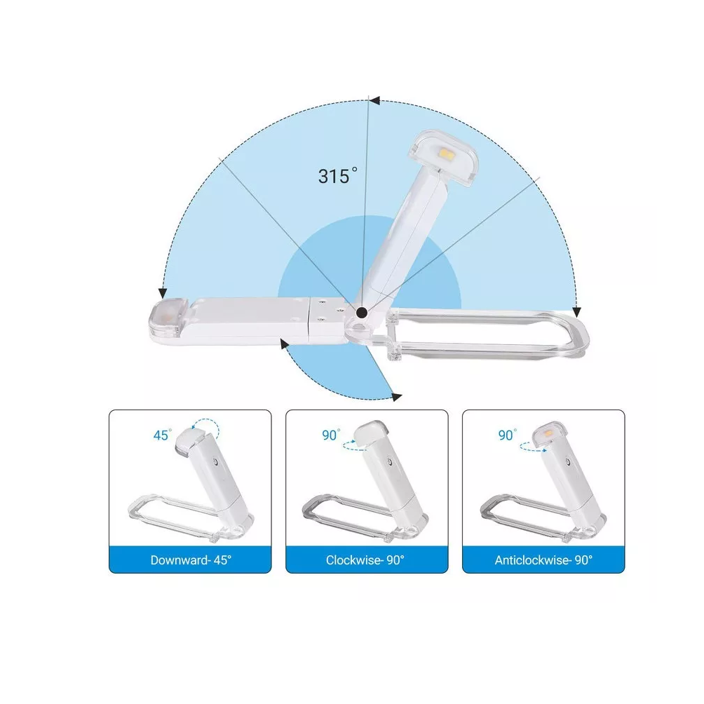 Foto 6 pulgar | Luz Led con Clip para Leer Libros Recargable por Usb