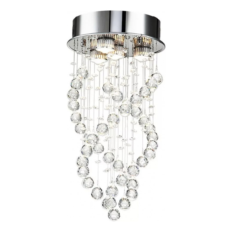 Foto 2 pulgar | Lámpara Colgante De Cristal Spiral Modern Salon 4 Led G10 5w - Venta Internacional.