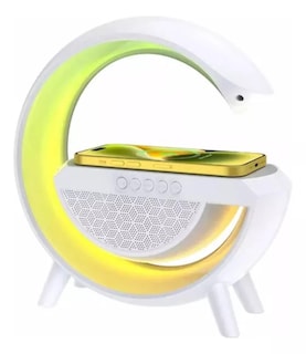 Foto 3 | Altavoz de Lámpara de Mesa RGB con Cargador Inalámbrico Altavoz Bluetooth - Venta Internacional