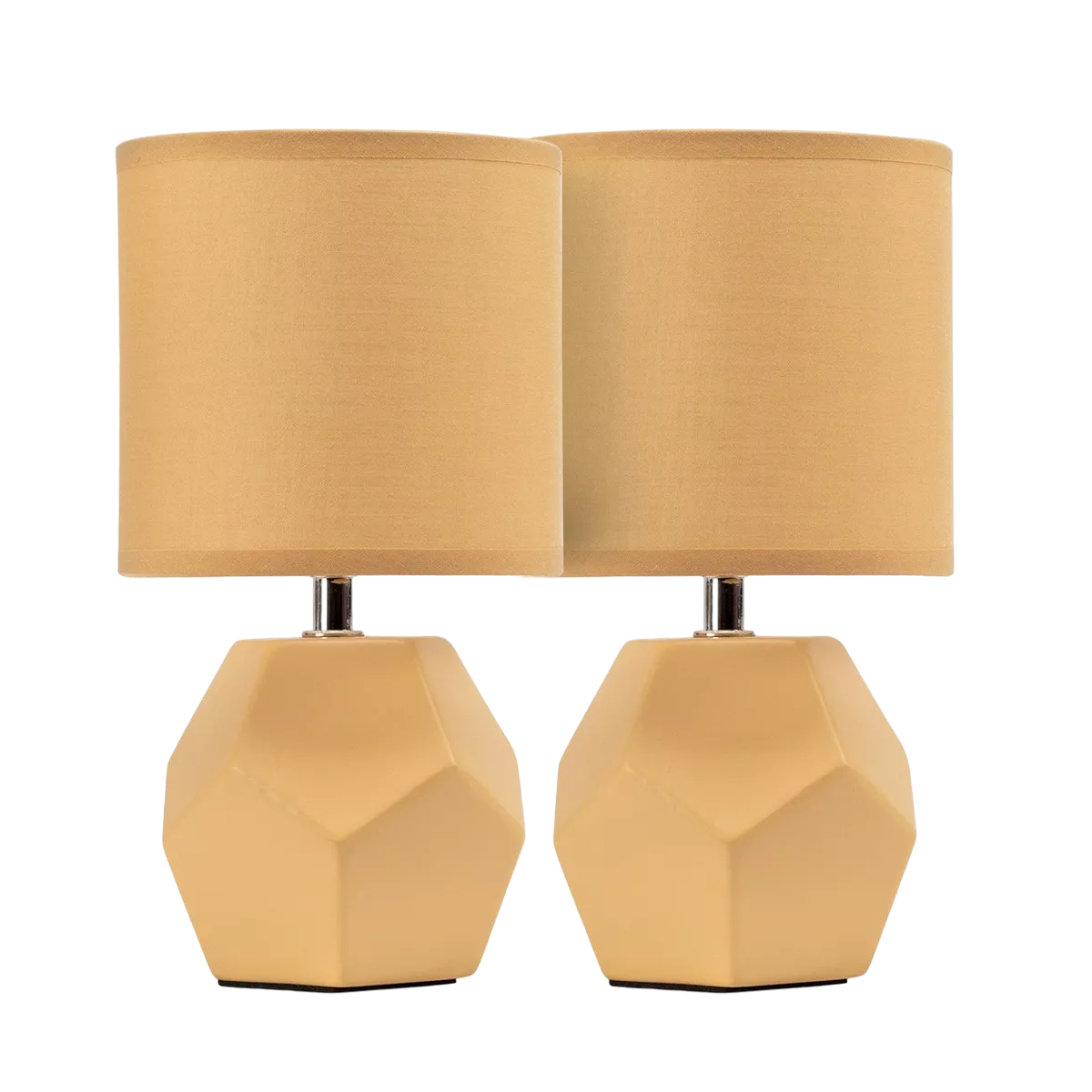 Set de Lámparas de Mesa Belug Beige 2 Piezas